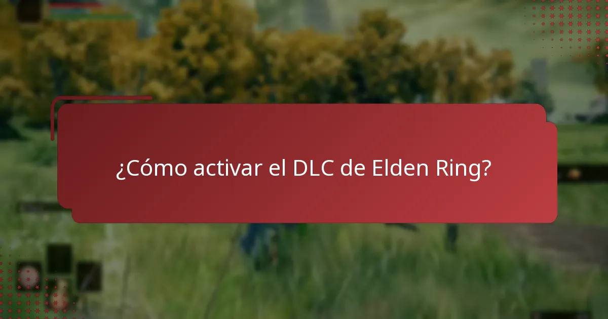 ¿Qué información se requiere para la activación del DLC de Elden Ring?