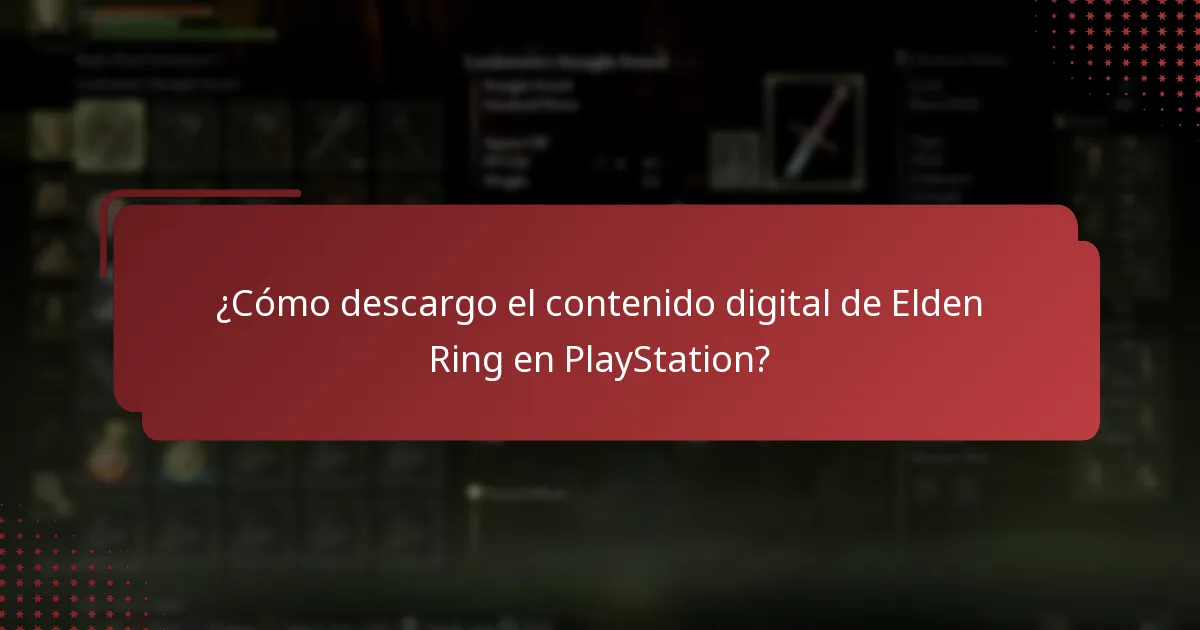 ¿Cómo descargo el contenido digital de Elden Ring en PlayStation?