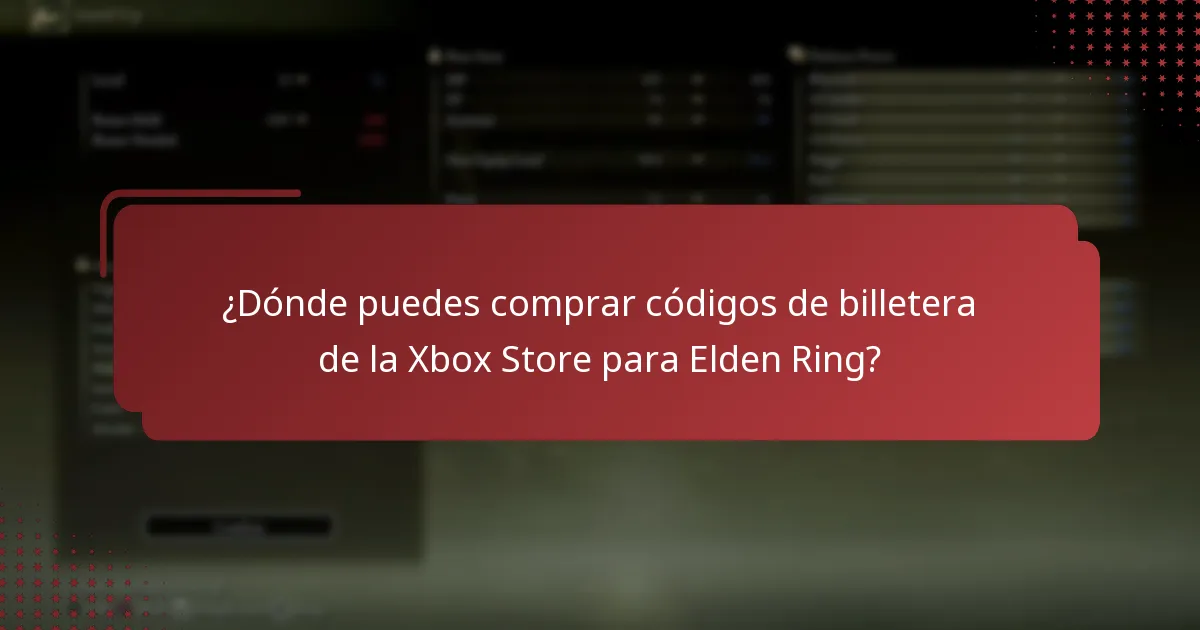 ¿Dónde puedes comprar códigos de billetera de la Xbox Store para Elden Ring?