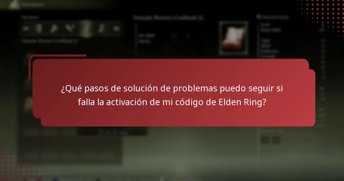 ¿Cómo puedo confirmar la activación exitosa de mi código de Elden Ring?
